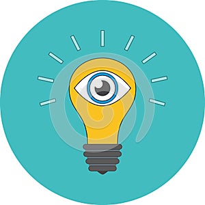 Vision concept. Flat design.