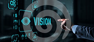 Vision Direction Future Business Inspiration Motivation Concept.