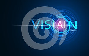 Vision of future technology Artificial intelligence (AI). AI technology on Dark blue background