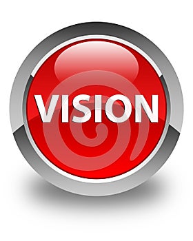 Vision glossy red round button