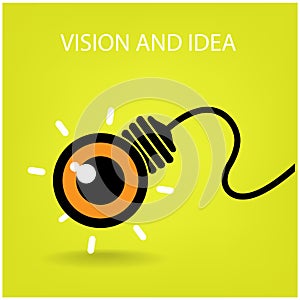 Vision and ideas sign,eye icon and business symbol