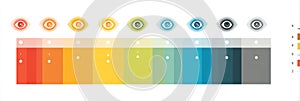 Vision Improvement Graph Displaying Eye Symbols in a Minimal Flat Style for Clear Data Representation photo