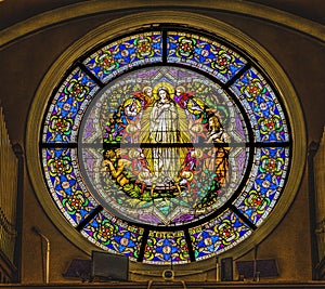 Angels Mary Stained Glass Saint Mary Basilica Phoenix Arizona