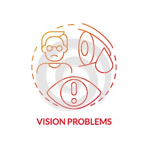 Vision problems concept icon