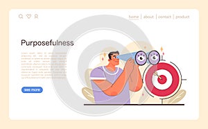 Vision of Purposefulness illustration. Flat