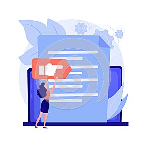 Vision and scope document abstract concept vector illustration.