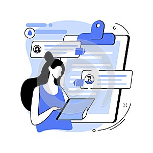 Vision and scope document abstract concept vector illustration.