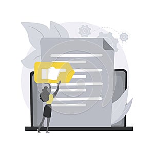 Vision and scope document abstract concept vector illustration.