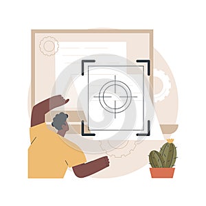 Vision and scope document abstract concept vector illustration.