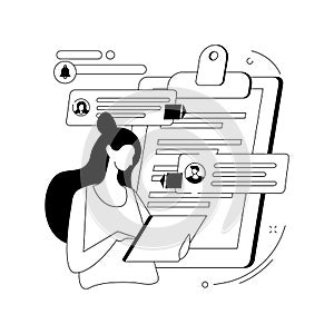 Vision and scope document abstract concept vector illustration.