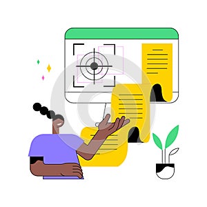 Vision and scope document abstract concept vector illustration.