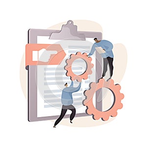 Vision and scope document abstract concept vector illustration.