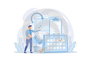 Vision and scope document abstract concept vector illustration.