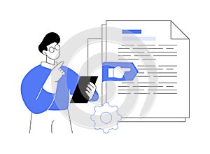 Vision and scope document abstract concept vector illustration.