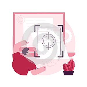 Vision and scope document abstract concept vector illustration.
