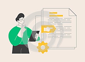 Vision and scope document abstract concept vector illustration.