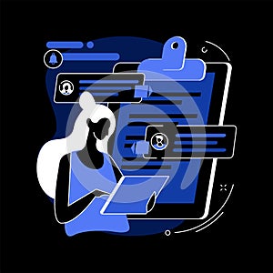 Vision and scope document abstract concept vector illustration.