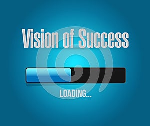 vision of success loading bar sign concept