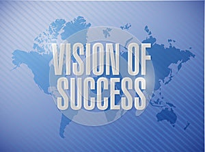 vision of success world map sign concept