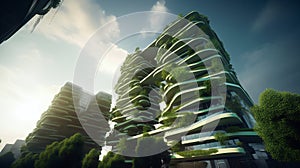 A Vision of a Sustainable Future: The Eco-Friendly City - AI generated