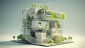 A Vision of a Sustainable Future: The Eco-Friendly City - AI generated