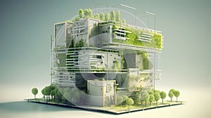 A Vision of a Sustainable Future: The Eco-Friendly City - AI generated photo