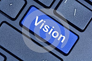 Vision word on keyboard button