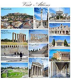 Visit Athens Greece collage