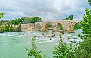 Visit Eurymedon Bridge in Aspendos