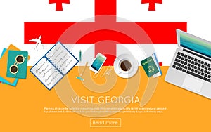 Visit Georgia concept for your web banner or.