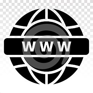 Visit internet online or www web page flat icon for apps and websites