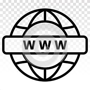 Visit internet online or www web page line art vector icon for apps and website