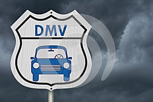Visit to the DMV Highway Sign