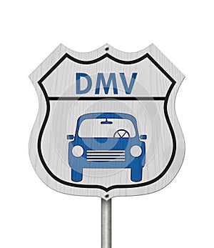 Visit to the DMV Highway Sign