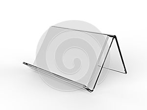 Visiting card holder with blank visiting cards. 3d render illustration.