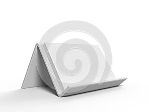 Visiting card holder with blank visiting cards. 3d render illustration.