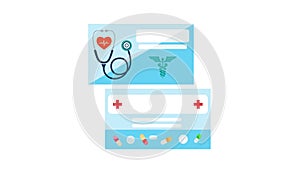 Visiting Card icon animation for medical motion graphics