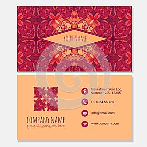 Visiting card with Modern icon design.business card template. l