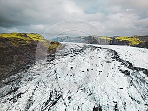 Visiting Iceland glaciers in Autumn - huge glacier