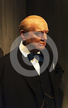 Winston Churchill`s wax figure