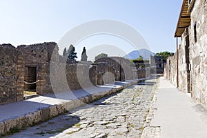 Visiting the restored ruins of Pompeii city