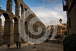 Visiting Segovia aqueduct, Spain