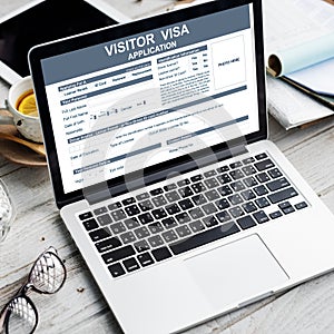 Visitor Visa Application Immigration Concept
