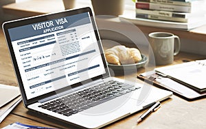 Visitor Visa Application Immigration Concept photo