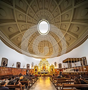 Wide-angle view of BasÃÂ­lica del Gran Poder in Seville