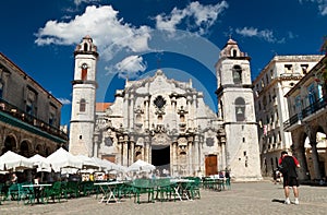 Visitors at the Havana Cathedral