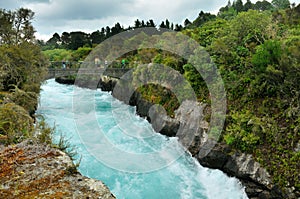 Visitors at Huka Falls, Taupo