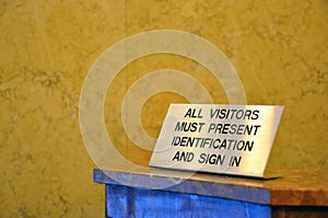 Visitors must show security identification