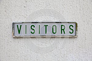 Visitors sign