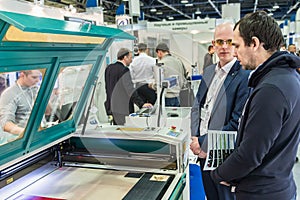 Visitors to the exhibition visiting the equipment and exhibits